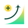 Graph with upwards trend icon